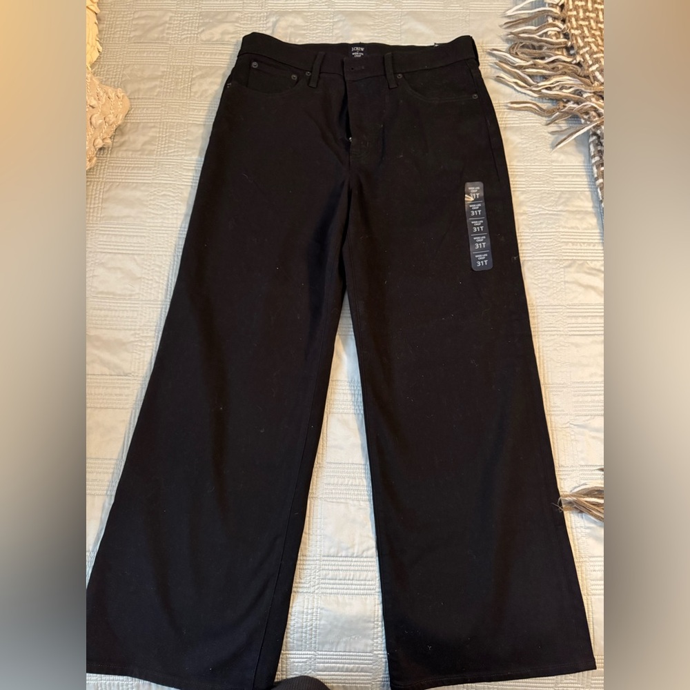 J. Crew Factory Black Wide Leg Jeans